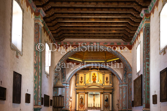 Wider Alter View  Mission San Luis Rey, Digital, California,  Missions
