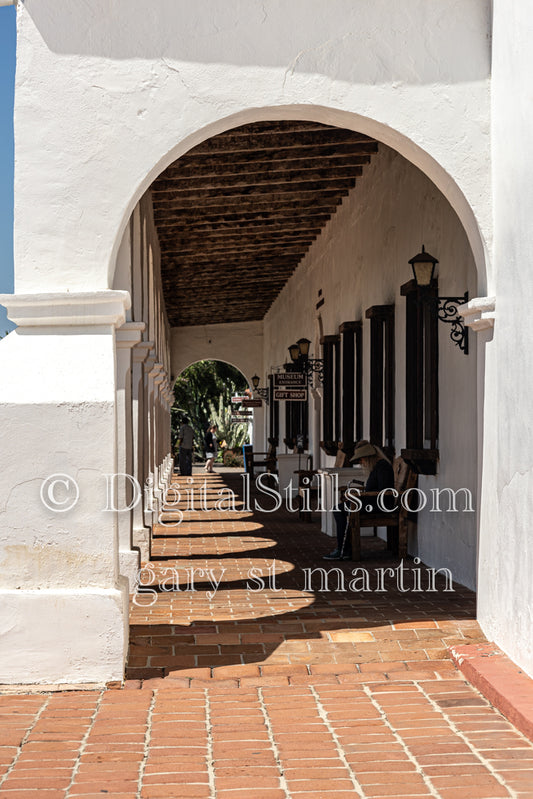 Long Hallway along Mission San Luis Rey