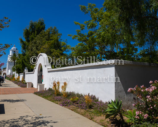 Side Of Closed Gates In Mission San Luis Rey