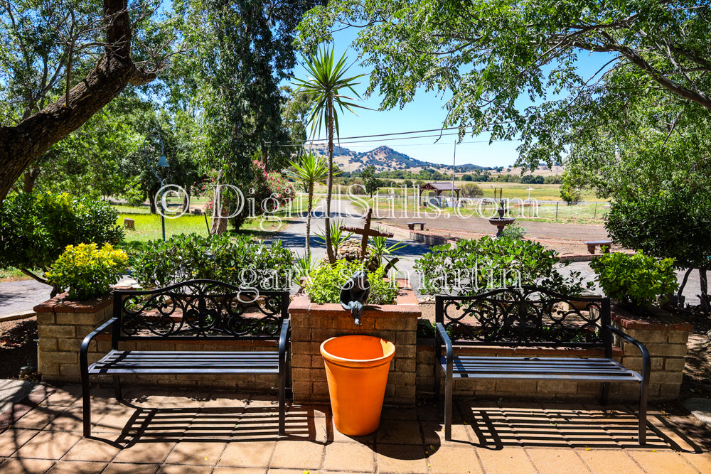 Benches at Santa Ysabel, Digital, Missions, Santa Ysabel