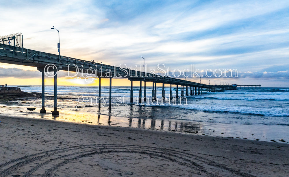  Mission Beach Pier as the Sun Sets, digital Mission beach pier