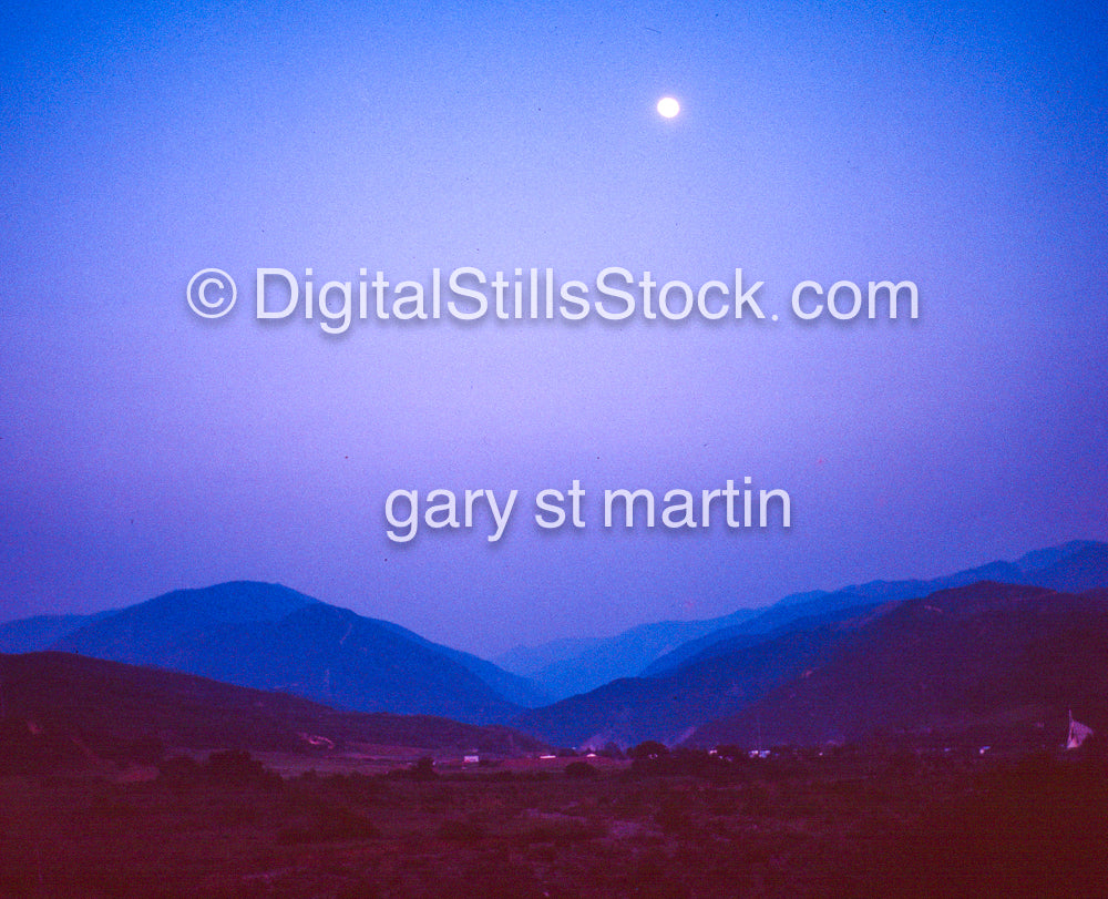 Shadows of the mountains in Silverado Canyon, California