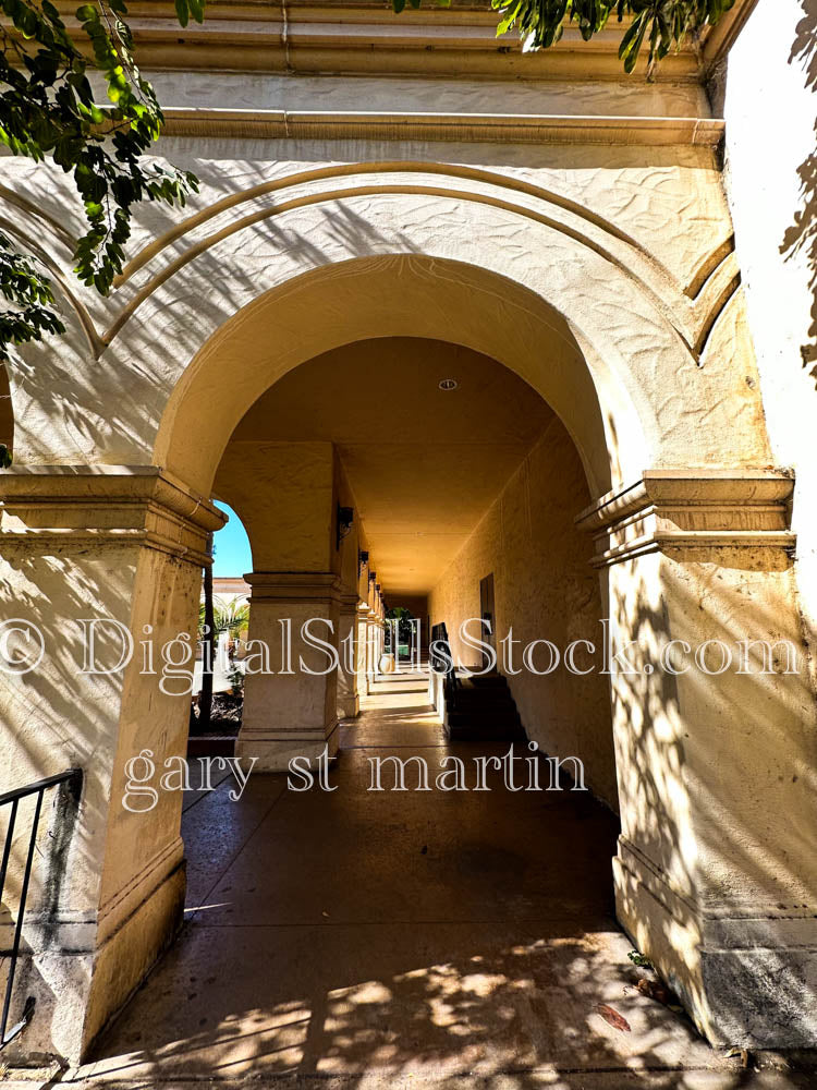 Balboa Archway and Corridor, Balboa Park, digital