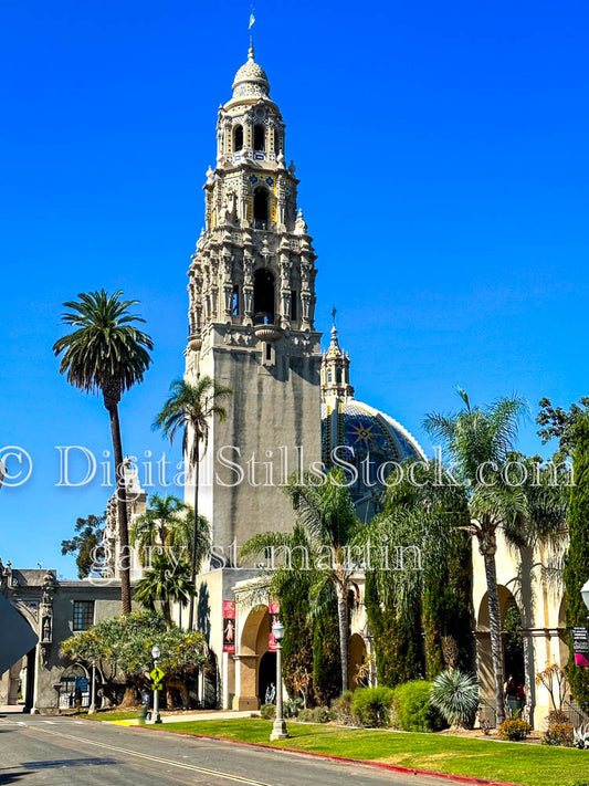 Vertical California Tower, Balboa Park, digital