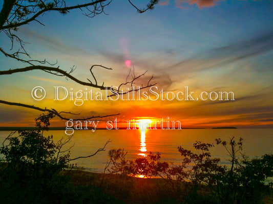 Sunset over Lake Superior, digital sunset