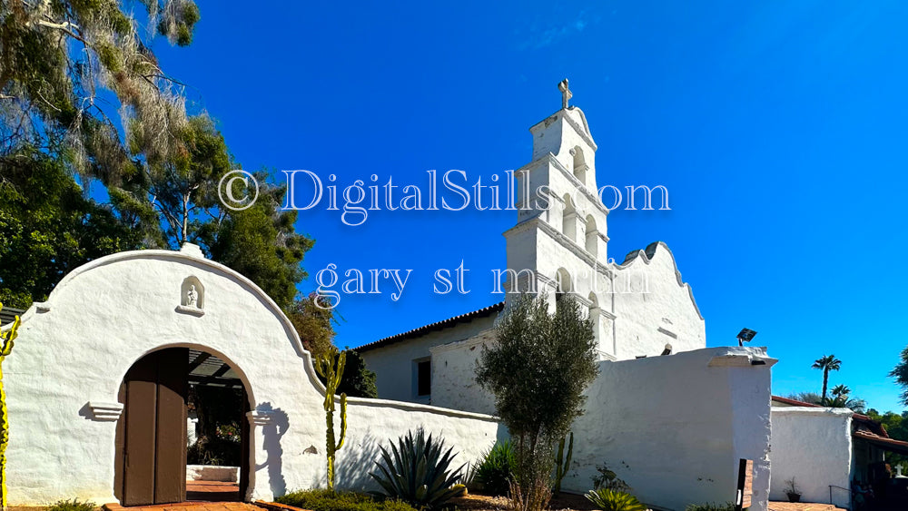 Mission De Alcalá, Full Side View, Digital, California,  Missions