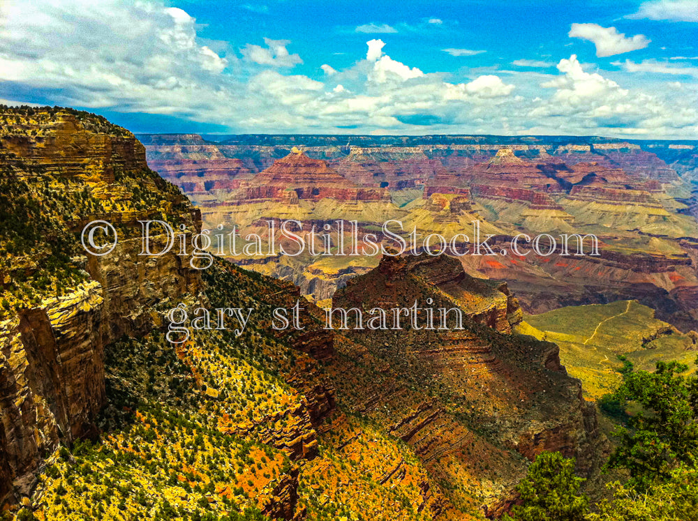 Cloud Shaded Outcrop Mesa, Digital, Arizona, Grand Canyon