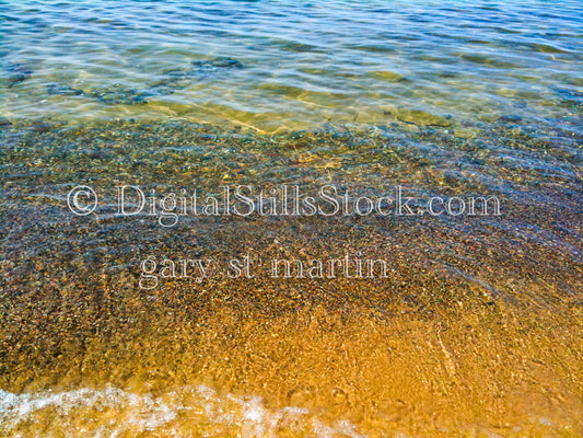 Looking at the pebbles through the clear water, digital Grand Marais