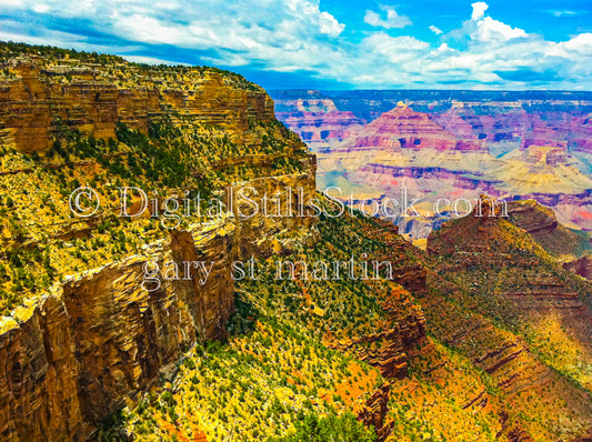 Unshaded Mesa Foreground, Digital, Arizona, Grand Canyon