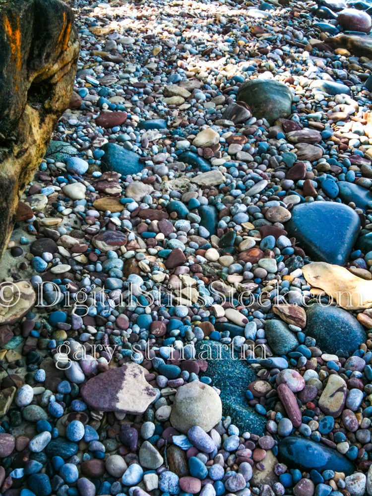 Various sized rocks, digital Grand Marais