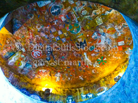 Copper Painted Ceiling Inside The Tower, Digital, Arizona, Grand Canyon