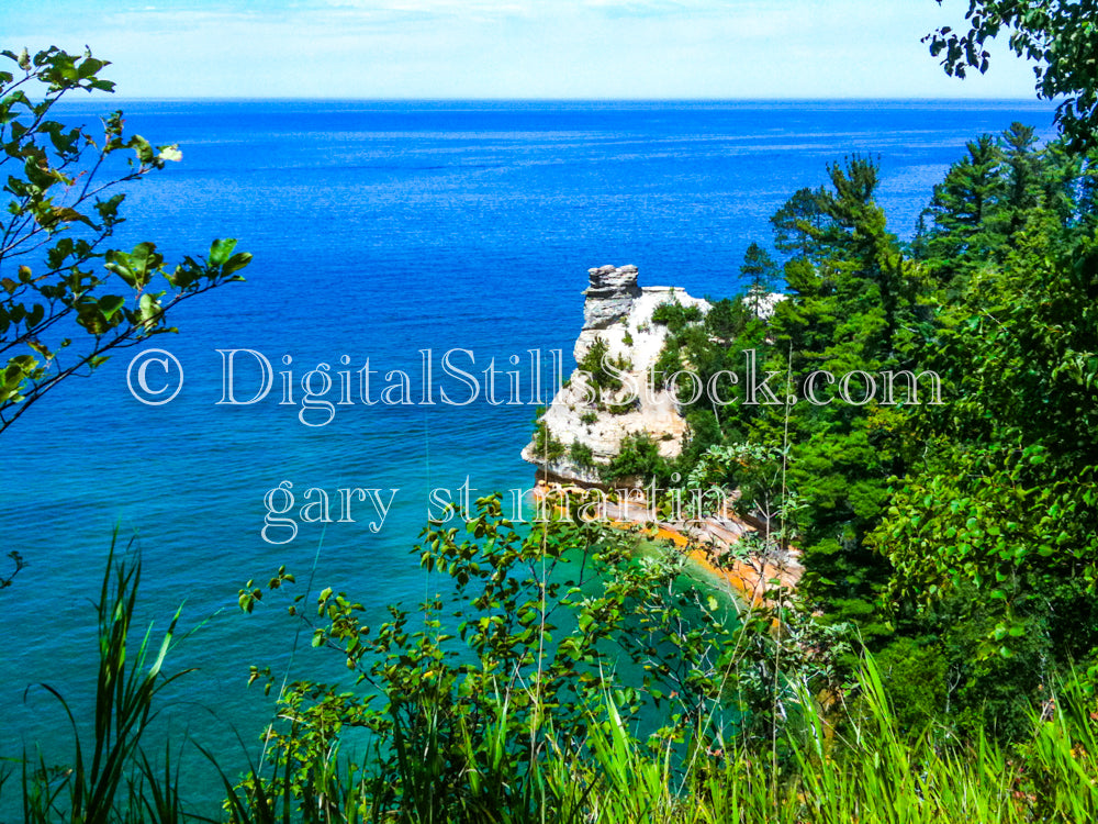 View of Miner's Castle from Above, digital Munising