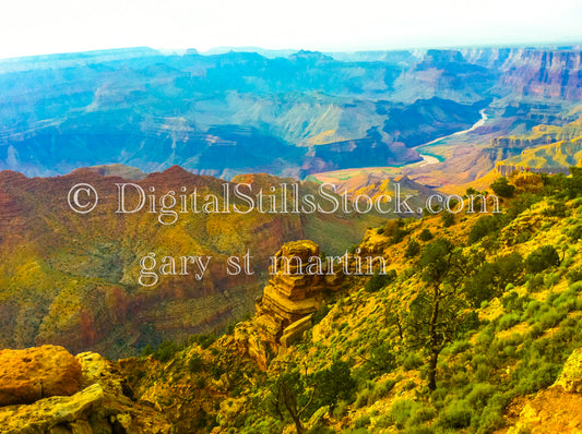 Rolling Hillside Vista, Digital, Arizona, Grand Canyon