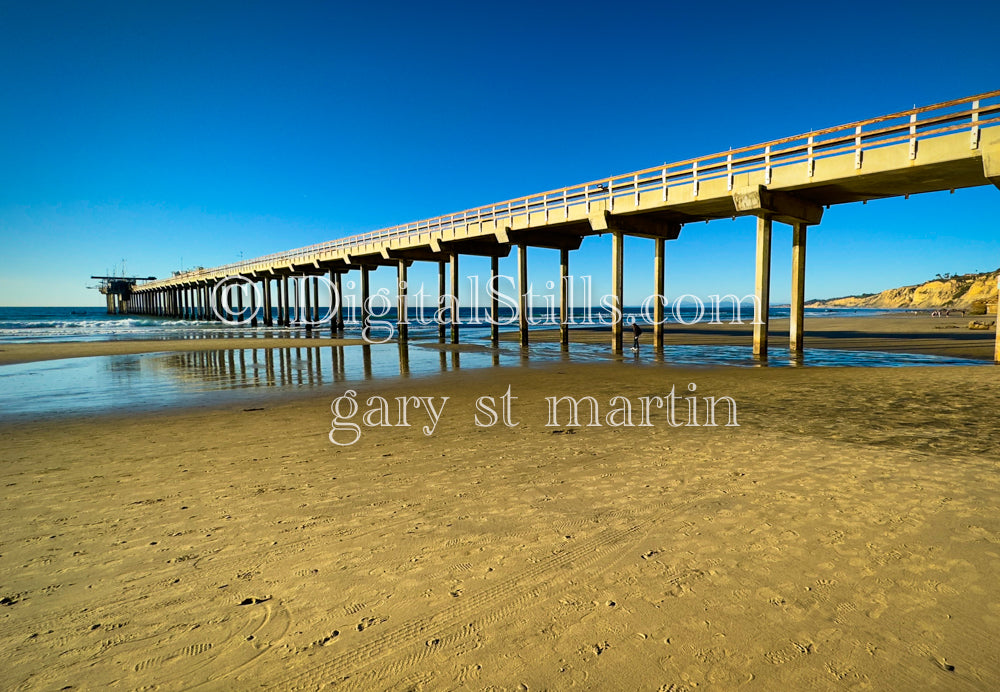 Scrips Ranch Pier, La Jolla, digital sunset