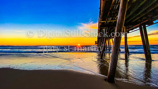 Reflections on the Sand - Imperial Beach Pier, digital Imperial Beach Pier