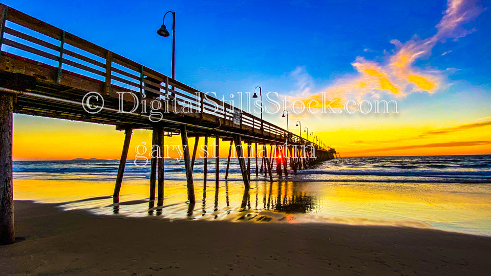 View down the Pier - Imperial Beach Pier, digital Imperial beach pier