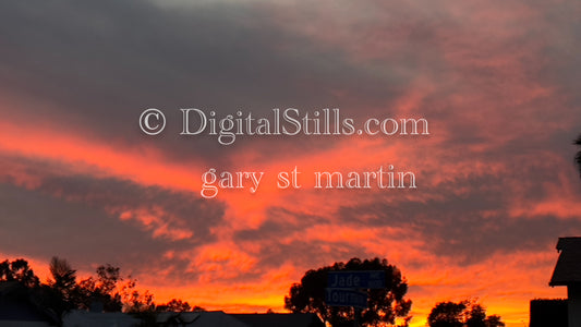 A Burst of Evening Light, digital sunset