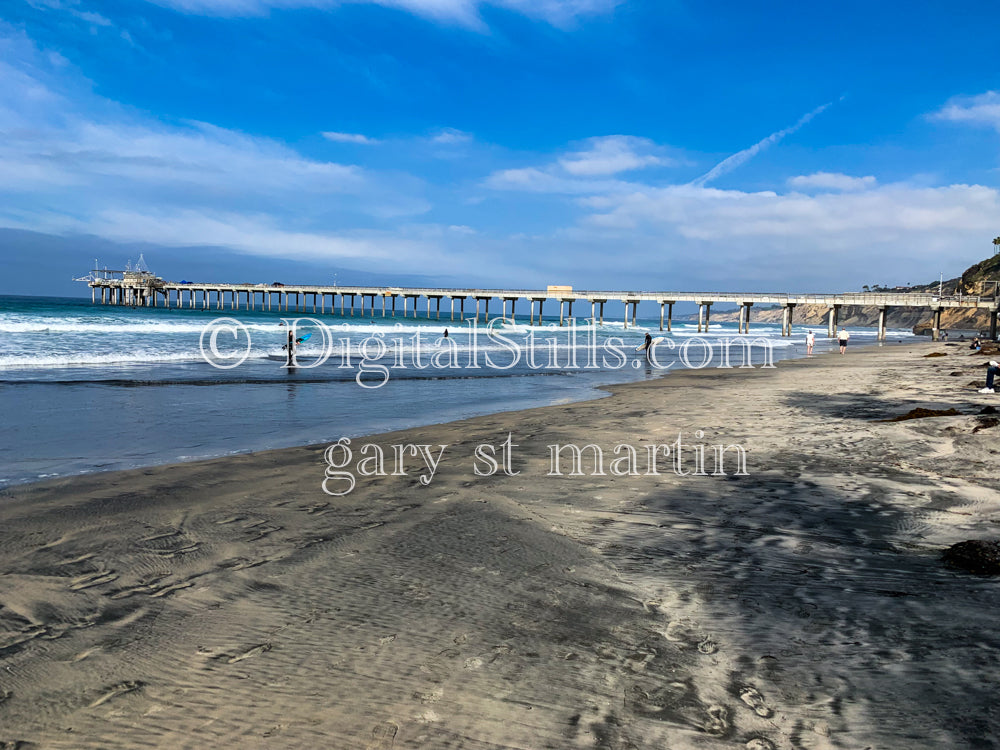 Wide View of the Sand -  La Jolla Pier, digital La Jolla pier