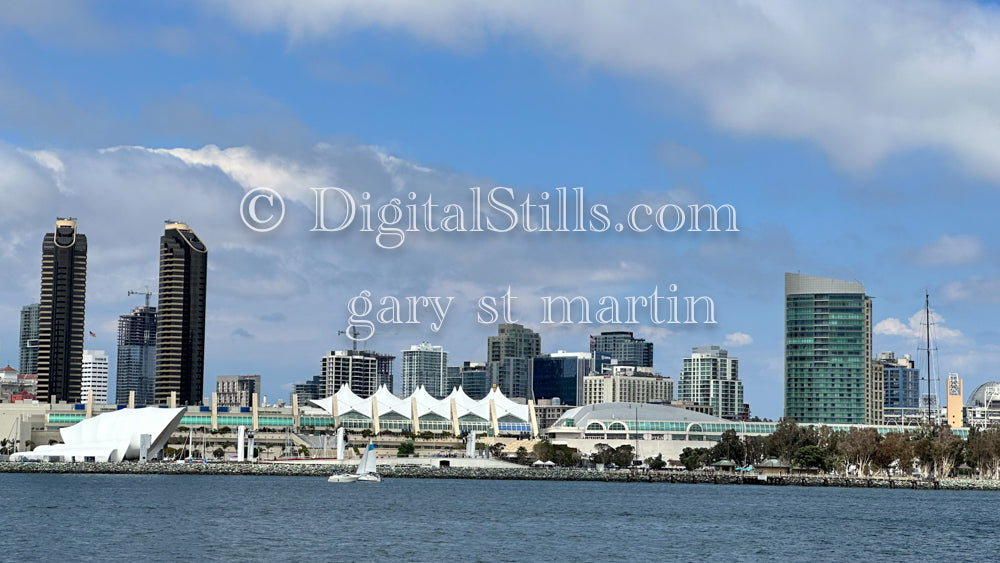 Downtown San Diego, Convention Center digital sunset