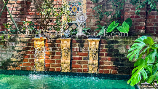 Fountain Brick Wall, New Orleans, Digital