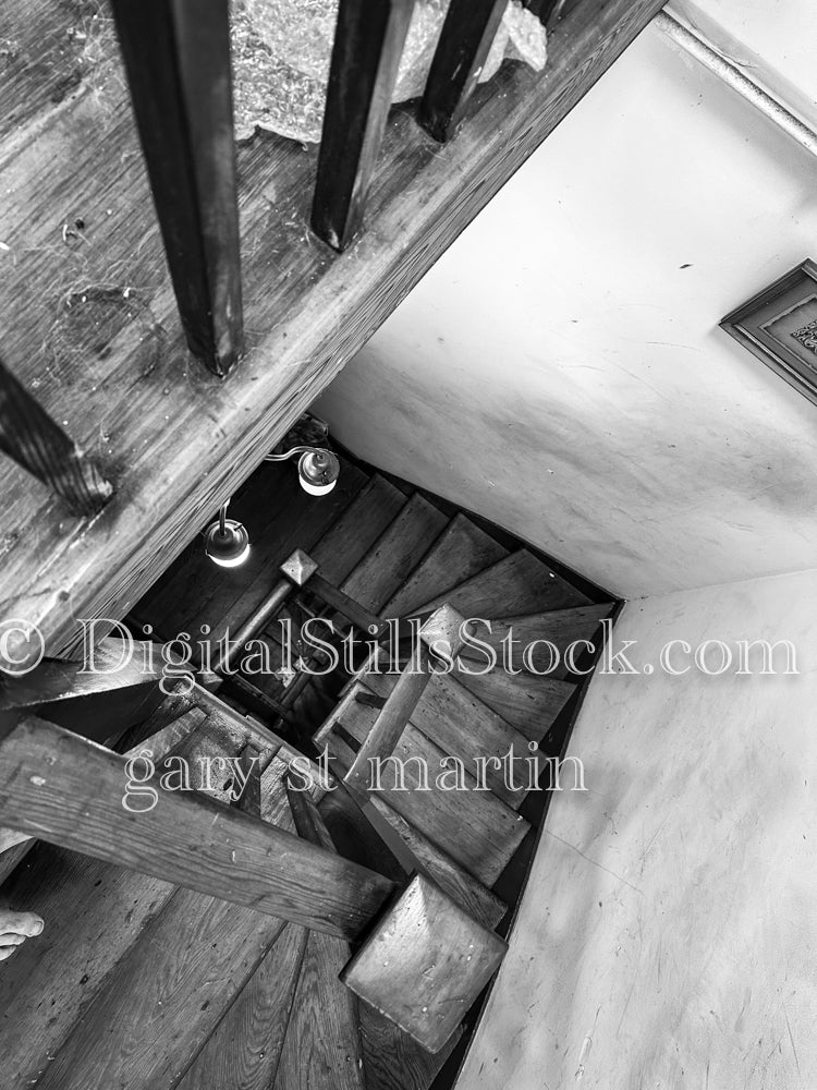 B+W Square Stairwell, New Orleans, Digital