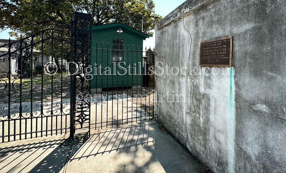 Lafayette Cemetery Plaque, New Orleans, Digital