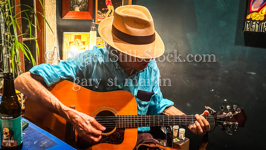 Chris with guitar 2, New Orleans, Digital