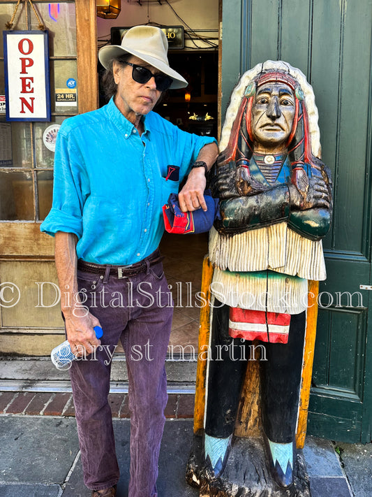 Chris with Native Figurine, New Orleans, Digital