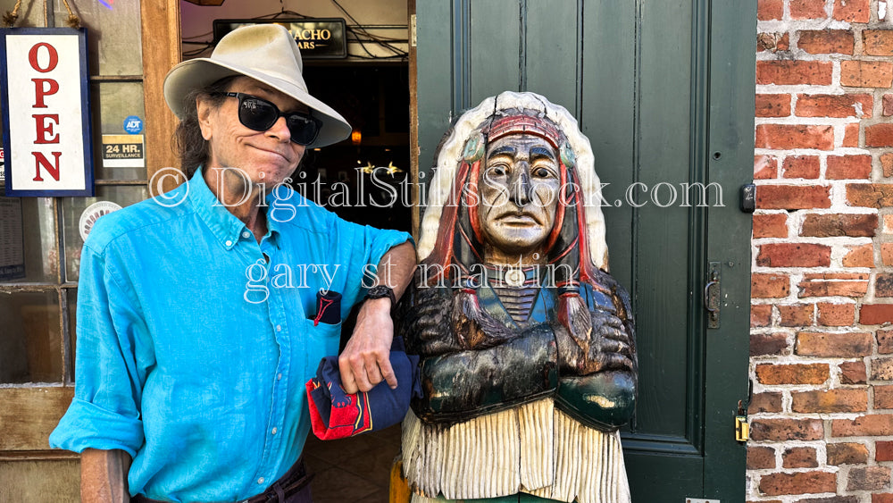 Chris with Native Figurine 2, New Orleans, Digital