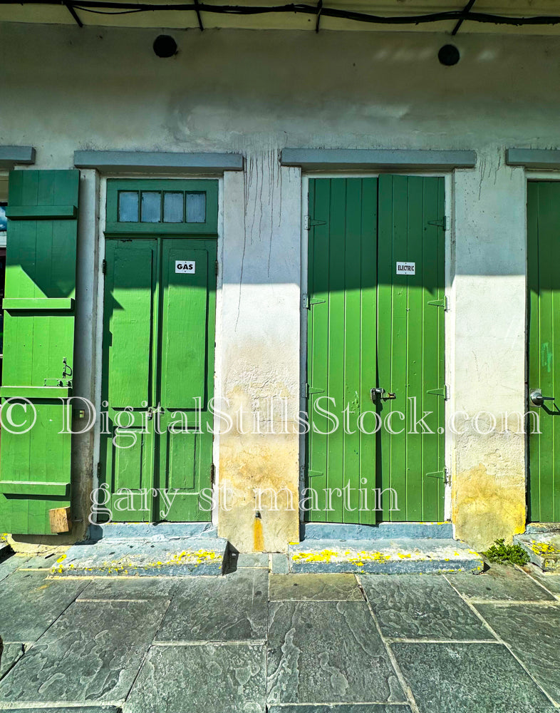 Green Doors, New Orleans, Digital