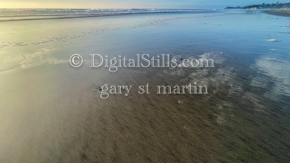 Marbled sand, digital sunset