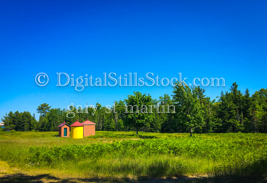 View from the Light House Station to the forest, digital Grand Marais