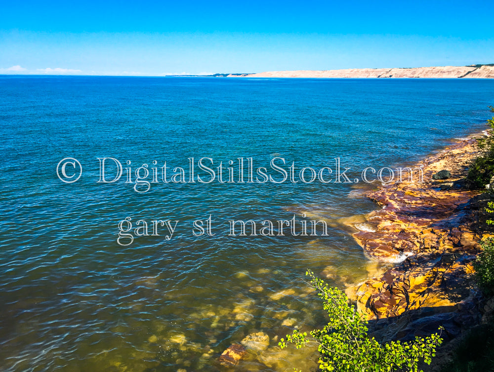 Wide view of Logslide in the distance, digital Grand Marais