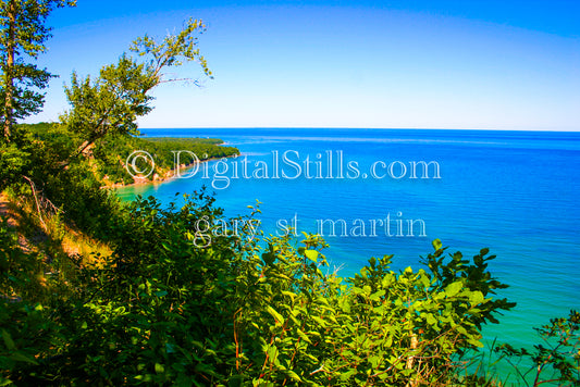 View of the other side of Logslide from above, digital Grand Marais