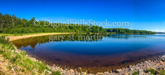 Wide view of Sable Lake, digital Grand Marais