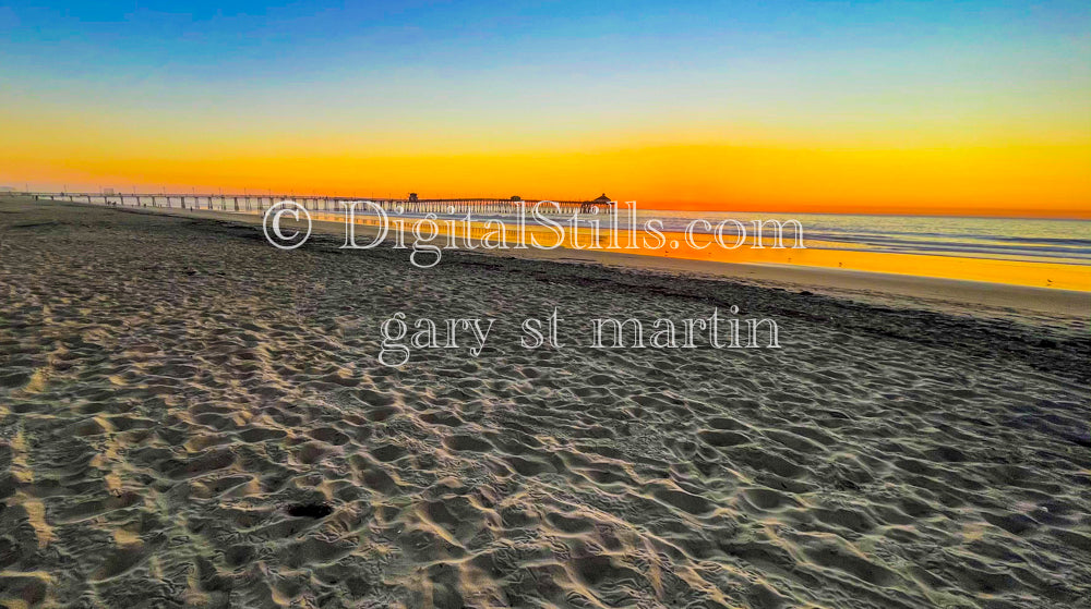 View of the Beach during Sunset - Imperial Beach Pier, digital Imperial Beach Pier