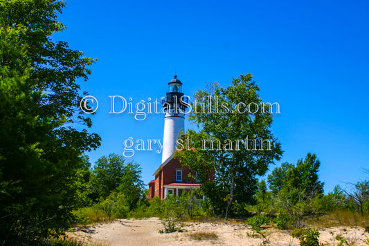 Au Sable Lighthouse from far away, digital Grand Marais