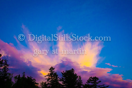 Sky on fire, digital Grand Marais