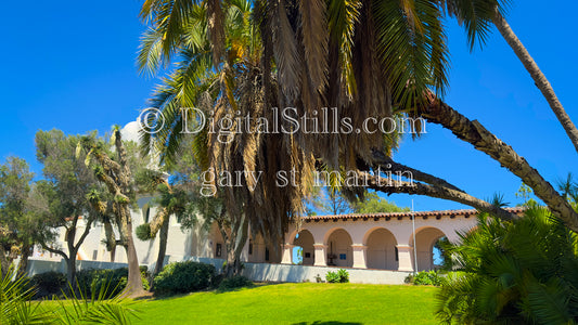 Looking at the Junipero Serra Museum from the Lawn, digital Junipero Serra