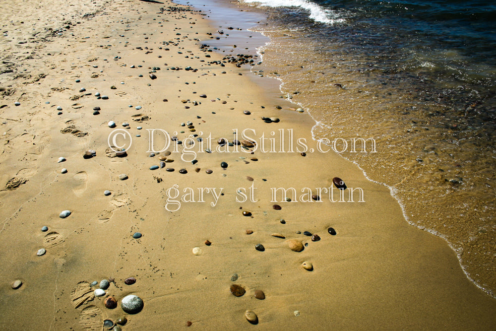 Bunches of pebbles on the shore, digital Grand Marais