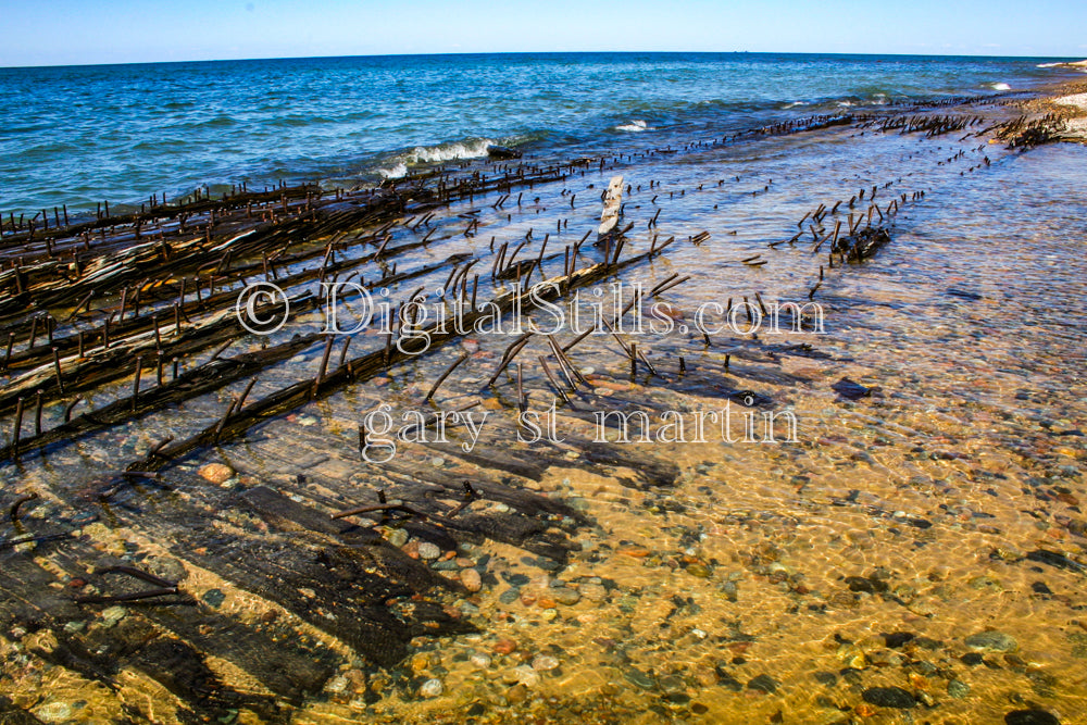 Big Shipwreck on the shore, digital Grand Marais