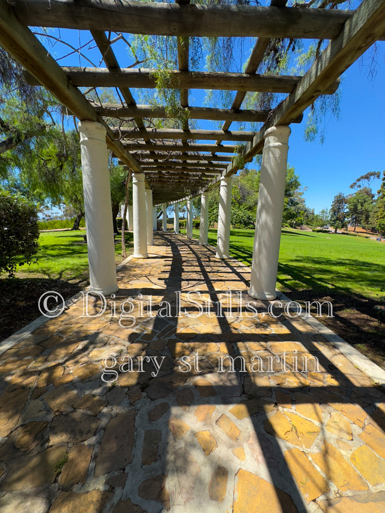 Along the Entrance to the Museum, shadows along  the ground View 2, digital, Museum