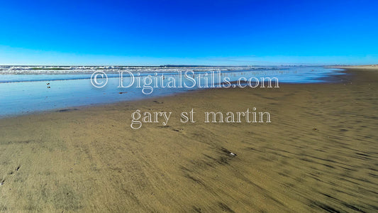 Blue sky and brown sand, digital sunset