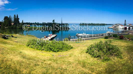 Wide view of the dock, digital copper harbor