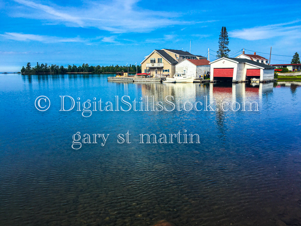 Boat docks, digital copper harbor