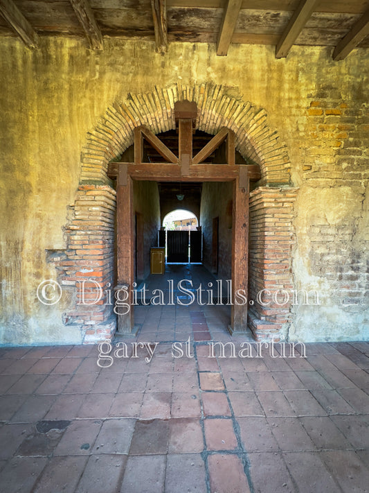 Adobe Brick Doorway In Mission San Juan Capistrano , Digital, California Missions