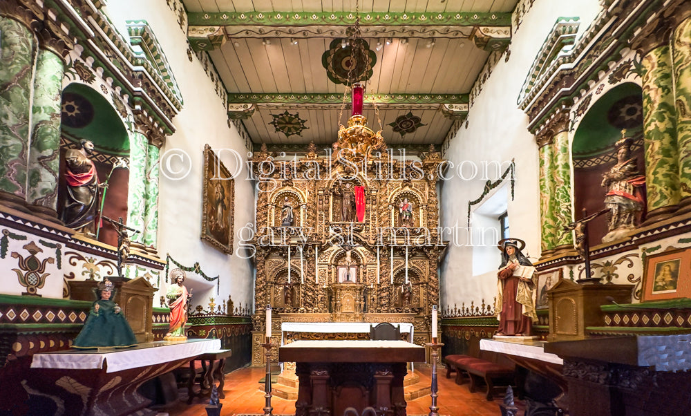 Inside The Church At Mission San Juan Capistrano V2 , Digital, California Missions