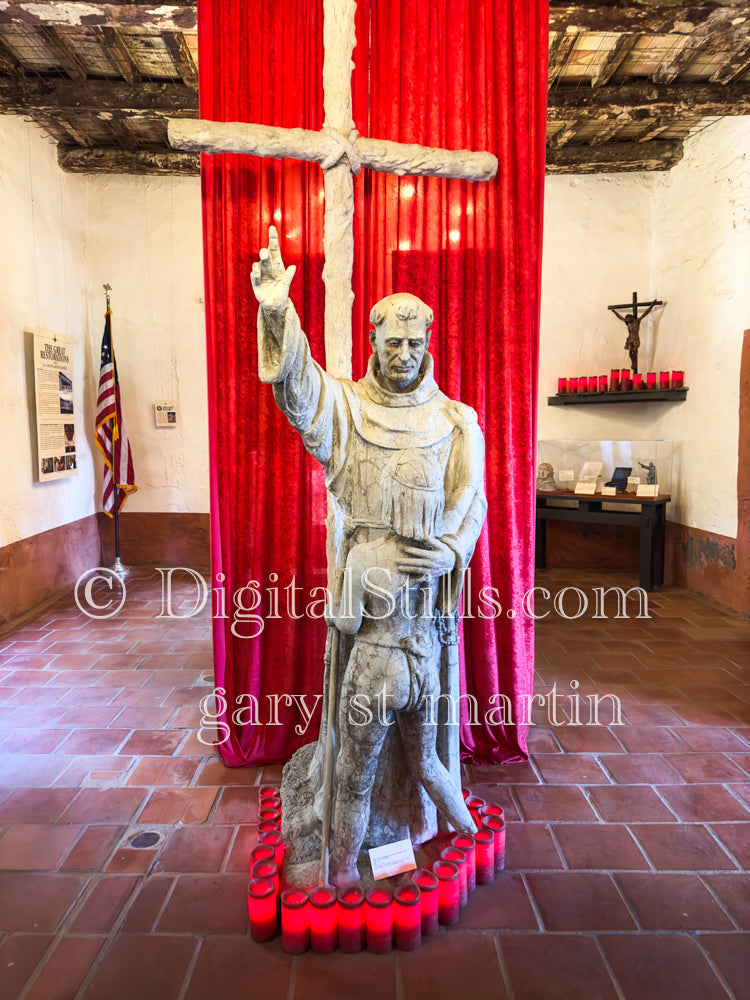Statues At Mission San Juan Capistrano Capistrano V2 , Digital, California Missions