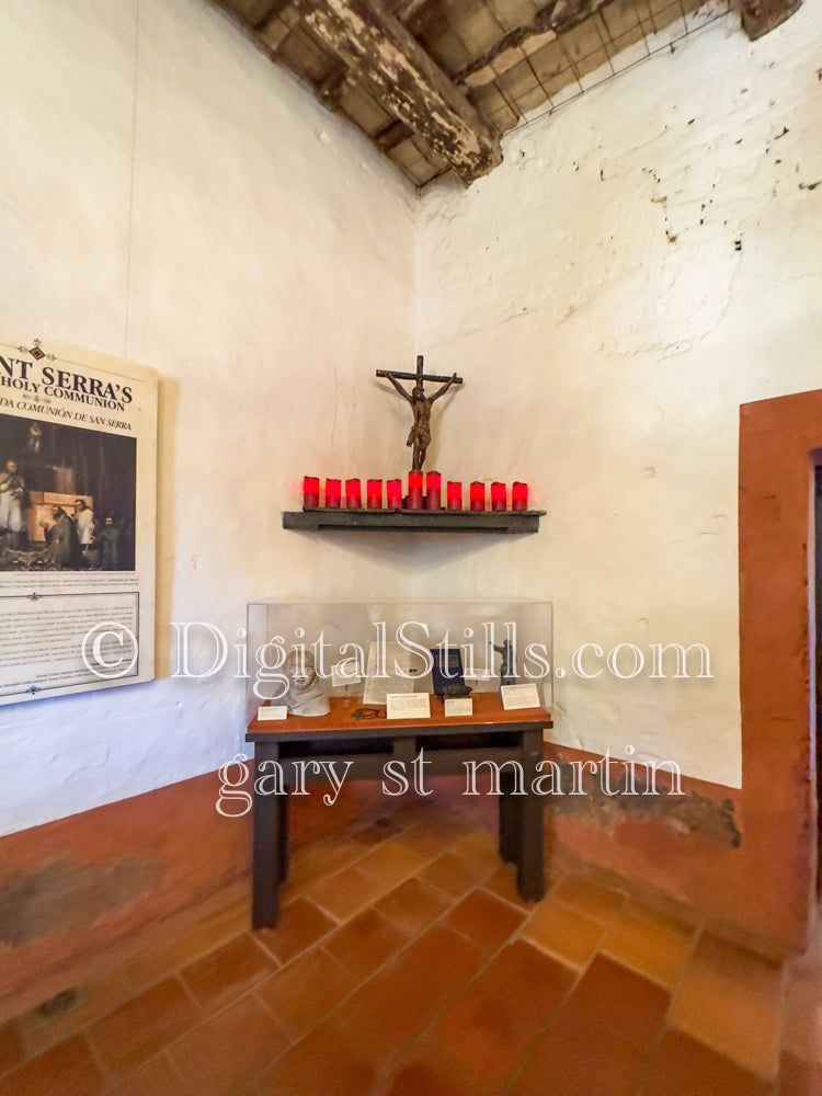 Wide Angle Candle wall At Mission San Juan Capistrano , Digital, California Missions