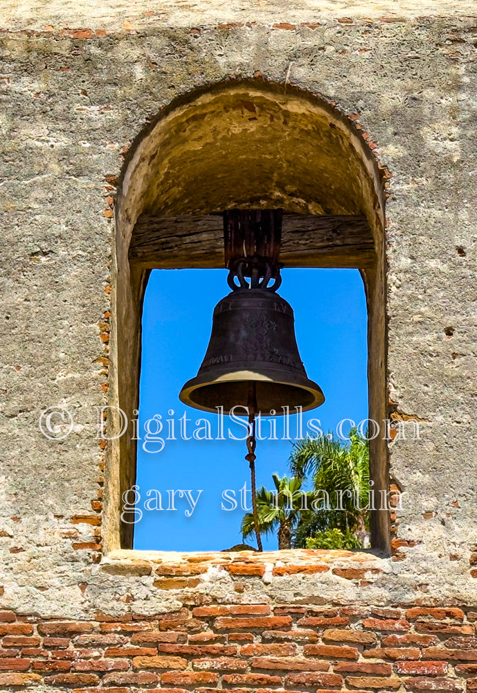 Closeup Of Church Bell At Mission San Juan Capistrano  , Digital, California Missions